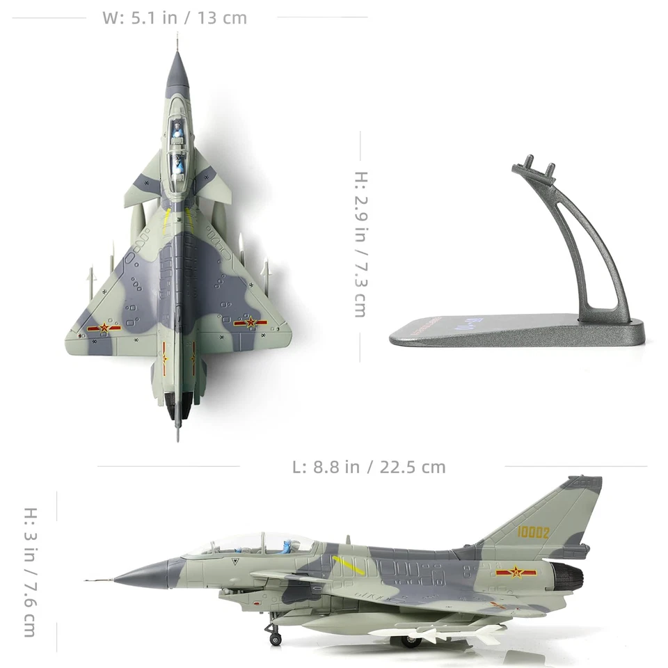 1/72 J10 Vigorous Dragon Fighter Jet Model Military Aircraft Diecast Metal - Image 2 of 4