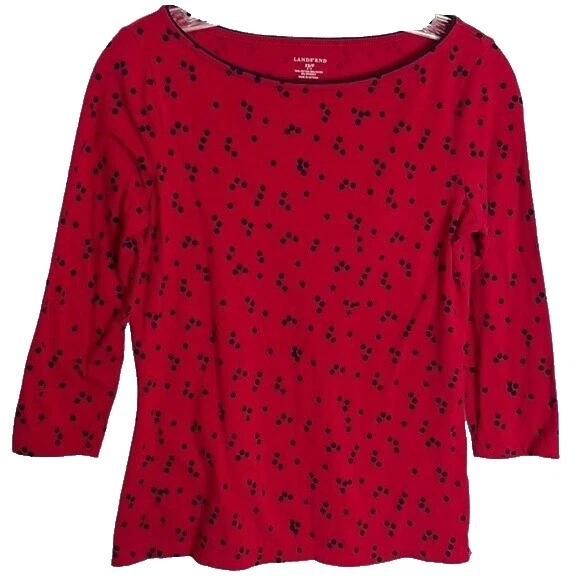 Повседневные топы в горошек для женщин Lands 'End