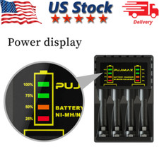 4Slot LCD AA AAA USB Battery Charger for NIMH NICD AA AAA Rechargeable Batteries