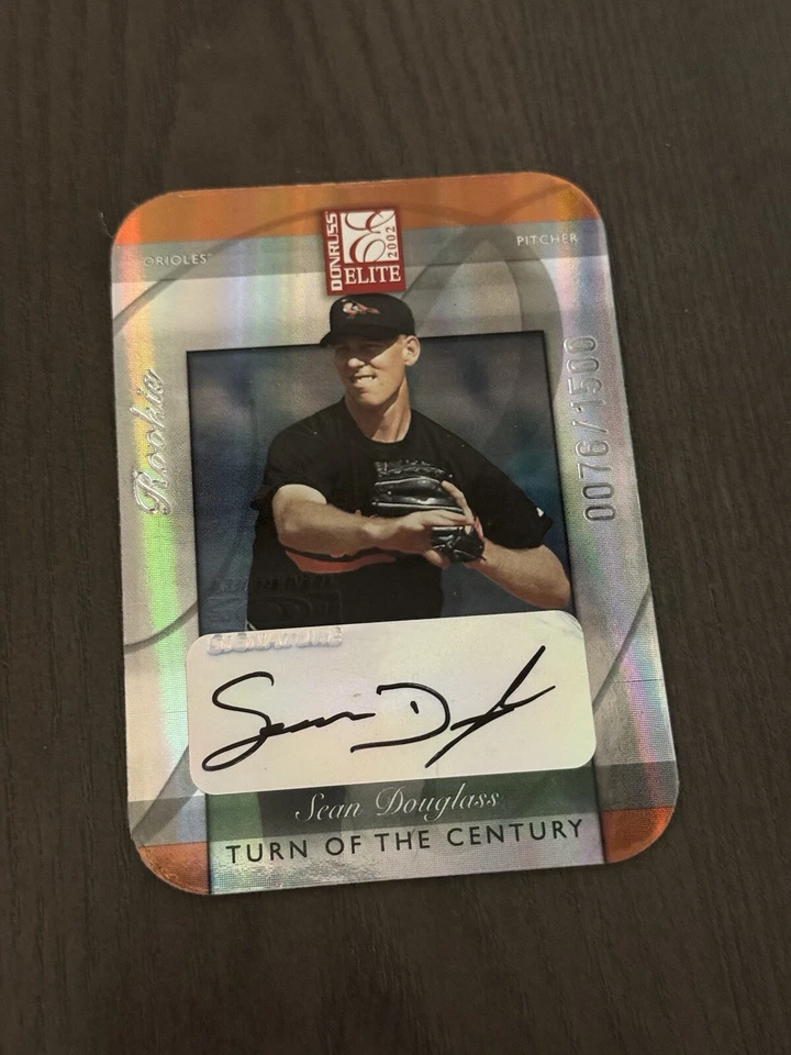 2002 Donruss Elite Turn of the Century Die-Cut Auto /150 /1500 188 SEAN DOUGLASS - Image 4 of 4