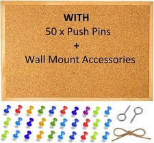 Large Cork Pin Notice Board Bulletin Vision Boards For Home Bedroom offices Memo