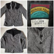 PIONEER WEAR -  Men's Vintage Western Wool Blend Sport Coat Blazer - Size 44L