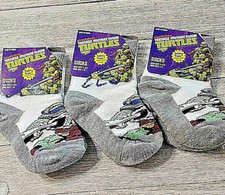 Teenage Mutant Ninja Turtles Boys Size 4-5.5 Safety Toe Socks 3 Pair