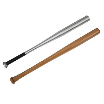 Baseballschläger Holz Aluminium verschiedene Längen Baseball Bat Silber ALU