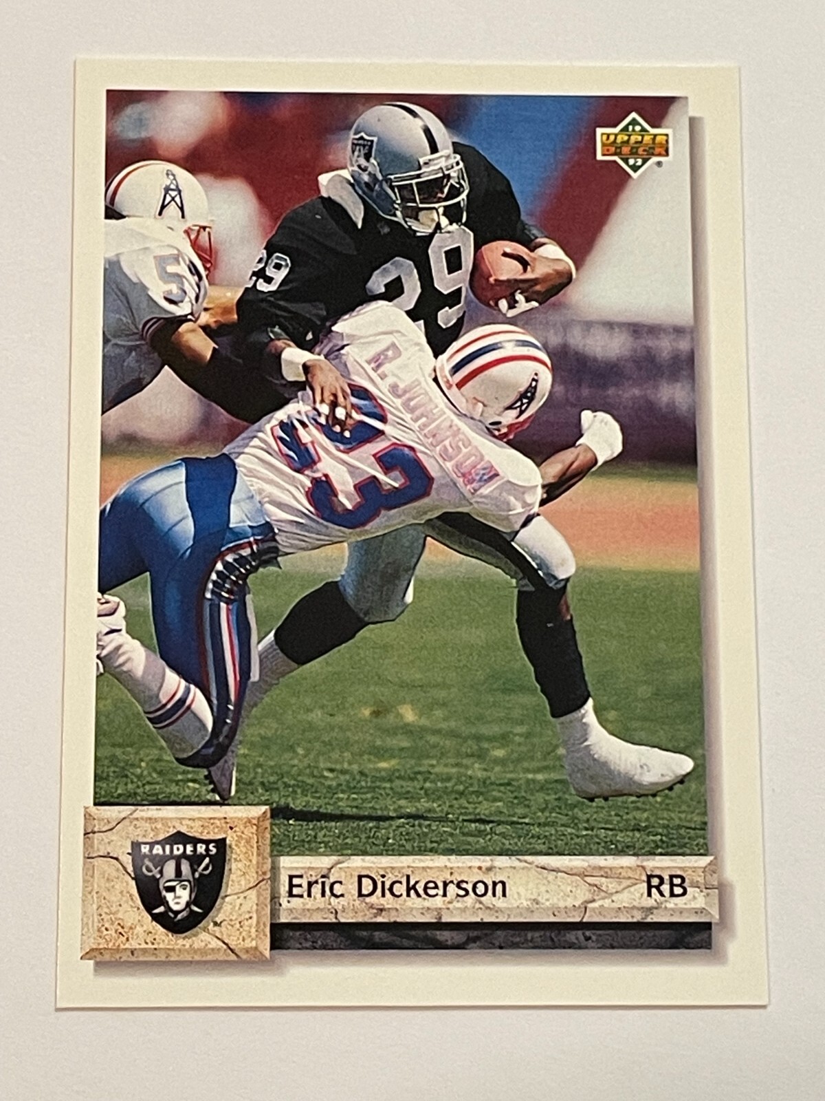 1992 Upper Deck Football #580 - Eric Dickerson - Los Angeles Raiders