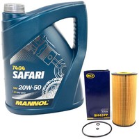 MotoröL Set 20W-50 5 Liter + ÖLfilter SH 437 P FüR Daewoo Mercedes E-Klasse Puch