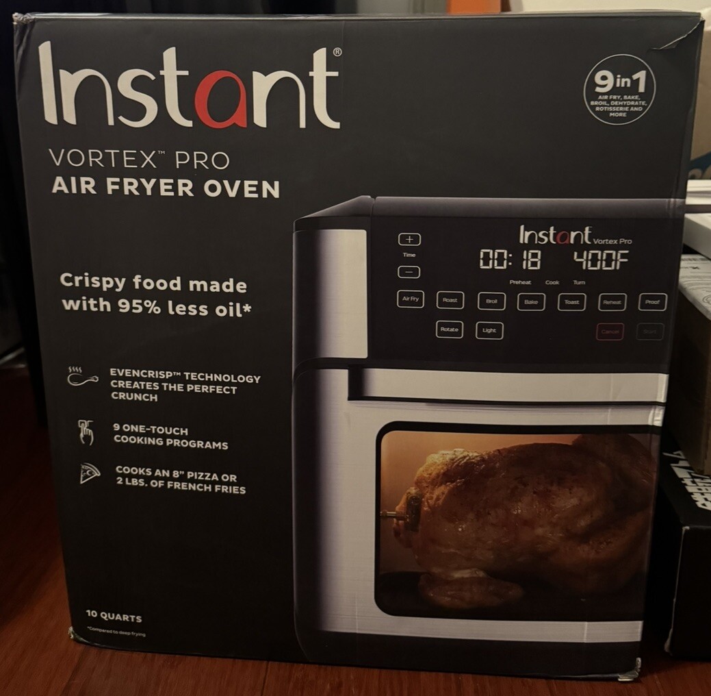 Instant Pot Vortex Pro Air Fryer,10 Quart, 9in1 Rotisserie and
