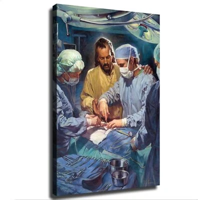 Surgeon Jesus Blessed Operation Poster Canvas Printing Wall Art Painting HD