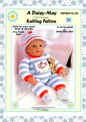 PUPPEN STRICKANLEITUNG Nr.*290* FÜR 18'' bis 20'' Puppe von Val Young
