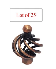 25 Antique Copper Birdcage Kitchen Cabinet Drawer knobs 35mm