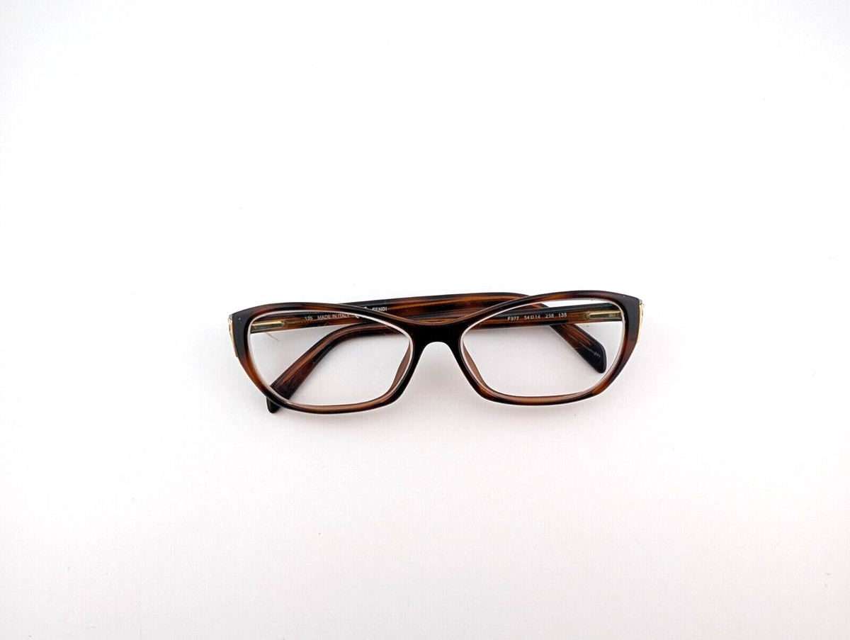 Fendi F977 238 Sunglasses FRAMES ONLY Brown Made in Italy 54-14-135 Fendi Eyeglasses, Frames Only, Italy, F977 238, 54-14-135  main image 3