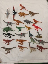 Jurassic Park World Lot Of 25 Small 3-4 Inch Plastic Dinosaur BagB