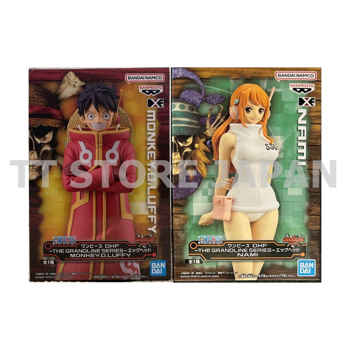 One Piece Figure Egg Head Monkey.D.Luffy Nami Set The Grandline 
