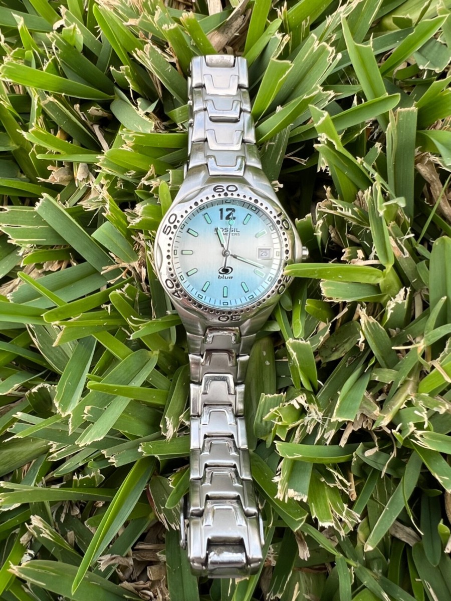 fossil watch women stainless steel am3528 water resistant 330 feet