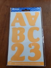 BAZIC Products Alphabet & Number 2" Classic ORANGE 72pc ST3