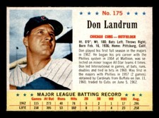 1963 Post Baseball #175 Don Landrum NM/MT *e1