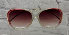 Vtg 70s 80s Oversized Butterfly Grandma Sun Glasses Gradient Lens Pink Taiwan
