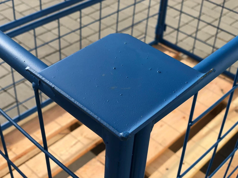 Palettenaufsatzrahmen faltbar für Euro-Paletten Gitterbox stapelbar Box Blau - Bild 2 von 4