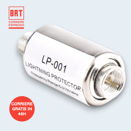 Isolatore Protezione Fulmini Temporali per cavi antenna TV cavo M/F LP-001 prezzo ebay