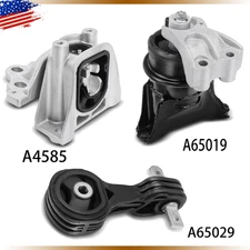 3x Engine Motor & Transmission Mount for Honda Civic 2006-2011 1.3L Auto Trans