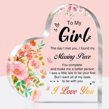 Valentines Gifts for Girlfriend, To My Girl Acrylic Keepsake - Birthday Annivers