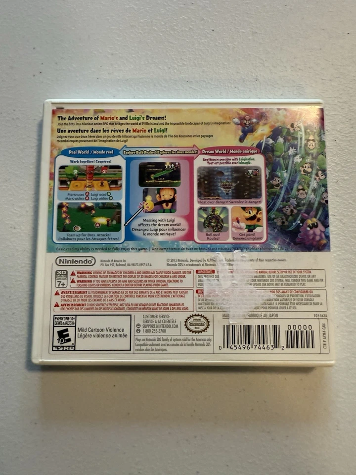 Mario and Luigi Dream Team (Nintendo 3DS, 2013) Complete Tested Authentic Game - Image 4 of 4