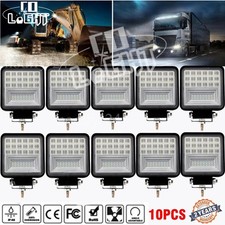 10x 60w Led Work Light Truck Offroad Tractor Flood Lights 12v 24v Square 4 Inch