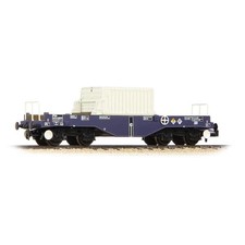 Graham Farish 377-803 N Gauge BR FNA Nuclear Flask Wagon with Flat Floor DRS Blu