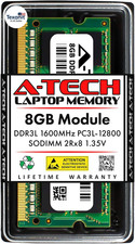 8GB DDR3/DDR3L 1600Mhz PC3L-12800 PC3-12800 CL11 SODIMM 2Rx8 1.35V 204-Pin Non