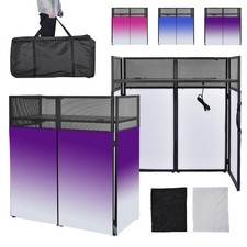Portable DJ Facade Booth 41"Lx45"Hx20"W DJ Table Stand Booth DJ Table Station