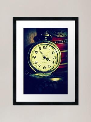 The Clock Keeps Ticking Framed Art  Framed Wall Art Poster Canvas Print Picture