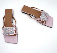 Ganni  Butterfly Strass Flat Sandal Light Pink SPAIN 5.5;NIB