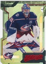 Elvis Merzlikins 2026/7 MVP "COLORS/CONTOURS RED" Ser#19/250 Blue Jackets
