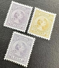 Pays-Bas 1891-93 Wilhelmina Haute Valeurs MNH Reproduction Timbre sv