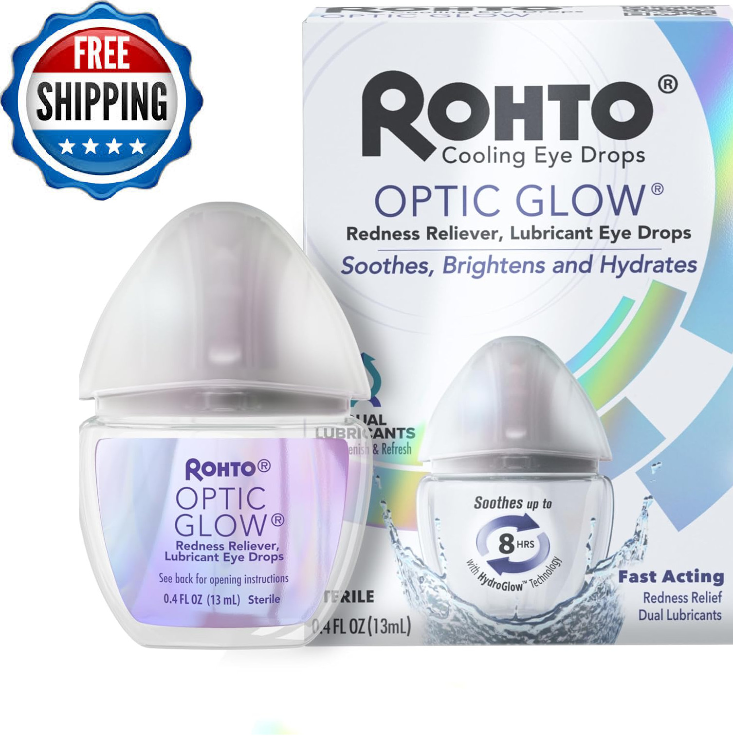 Rohto Optic Glow Eye Whitening Drops, HydroGlow Technology F