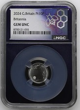 2024 1/10 oz Platinum Britannia NGC GEM-UNC Britannia