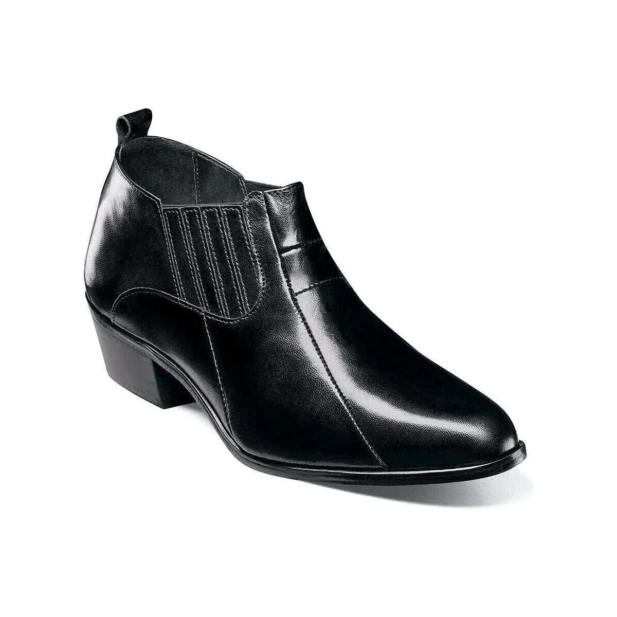 25667-001 Stacy Adams Sotaro Cuban Heel Boot Soft Leather Dancing Shoes Black 25690₽