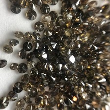 1carat Natural Coffee Diamond Loose Round Melee 1.6-2.0mm I3 For Jewelry Making