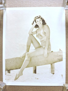Esther Williams original leggy barefoot swimsuit pinup portrait photo 1949 MGM 2