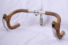 Vintage Handlebar Stem Set WIN Kusuki Medallion 80mm Quill 38cm Drop Bar Fujita