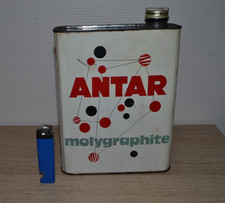 Ancien bidon d'huile 2 Litres (Vide) Huile ANTAR Molygraphite 20W40