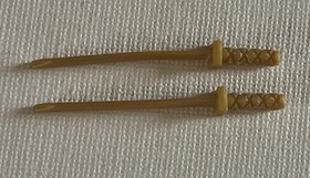 Lot of 2 LEGO Pearl Gold Minifigure Weapon Sword - Shamshir/Katana Genuine LEGO