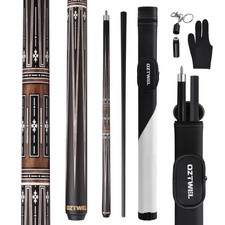 Pool Cue Stick with Case, 12.8mm Glass Fiber Pool Cue Stick, Pool Cue Kit, 58...