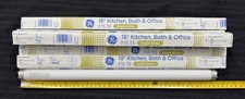 LOT OF 5. GE F15T8 Fluorescent Tubes Bulbs 15W 3500K Bright White 18in Tube