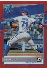 2020 Donruss Optic Red #86 T.J. Zeuch /60 Toronto Blue Jays