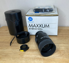 Minolta Maxxum Af Reflex 500mm F8 500/8 Lens Japan Sony A Alpha w/ Case & Box