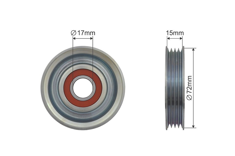 DEFLECTIONGUIDE PULLEY VRIBBED BELT RNK-HD-007 FOR SUBARU OUTBACK/LEGACY 2.2L - Image 11