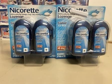 2x Nicorette Coated Ice Mint Lozenges  4mg 160 Total Count Exp 2028 8 Vials NEW