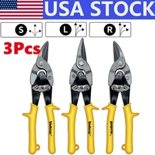 3Pc Aviation Tin Snips Straight Set Silverline Sheet Metal Cutter Shear Tool Kit