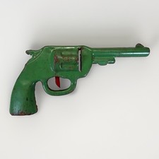 Vintage Red Ranger Wyandotte Green Clicker Gun Toy Pistol 1950s Tin Litho Metal
